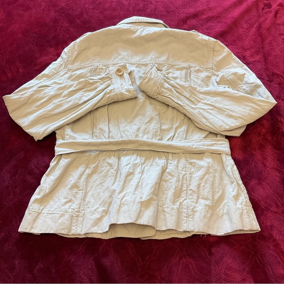 MOSCHINO Beige Button-UpLightweight Jacket, Flap Pockets - Medium - Picture 12 of 14